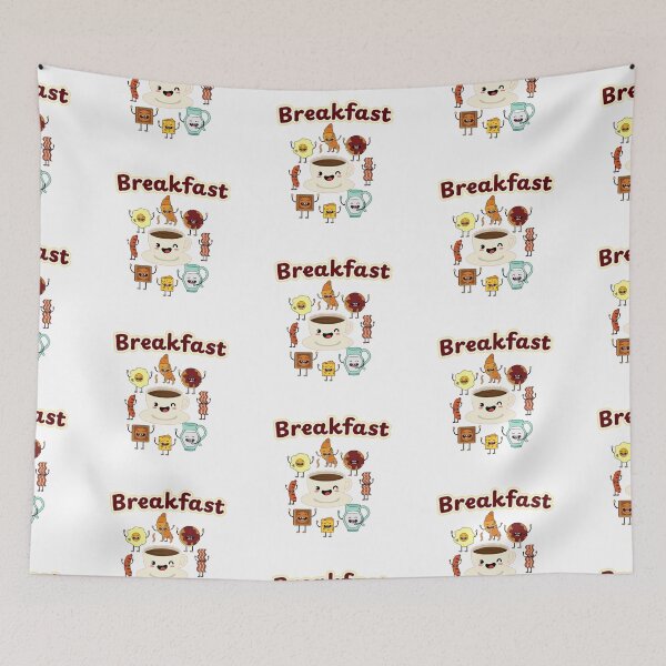 Item preview, Happy Breakfast Squad – Cute Kawaii Coffee, Bacon & Egg Friends designed and sold by Fanatic Nerd.