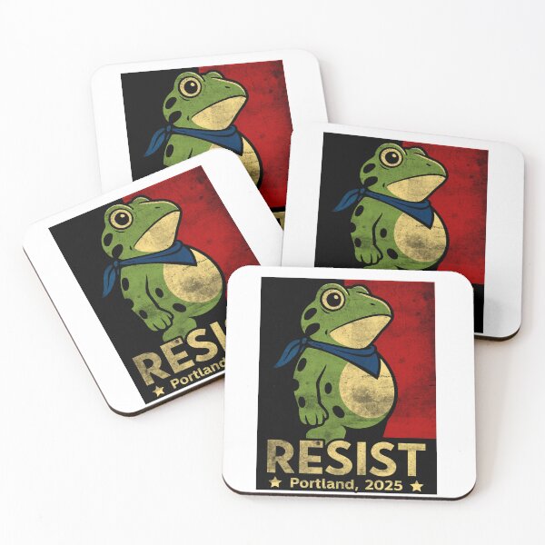 Item preview, Portland Frog Protest Resist 2025 Retro Funny Frog Art designed and sold by MirelaSorescu.