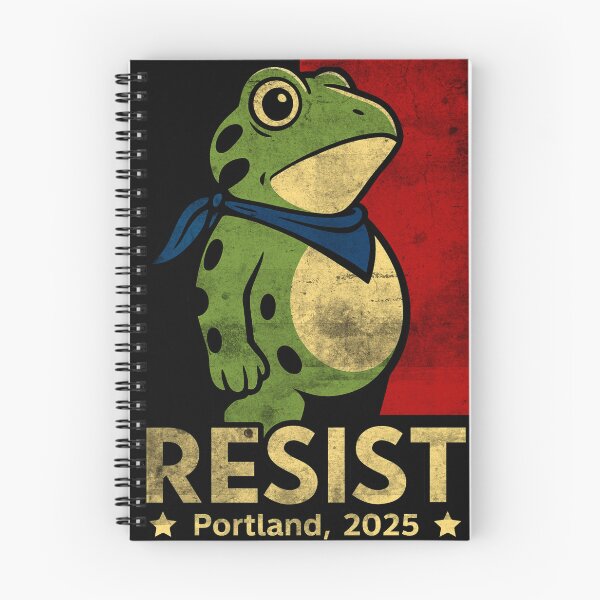 Item preview, Portland Frog Protest Resist 2025 Retro Funny Frog Art designed and sold by MirelaSorescu.