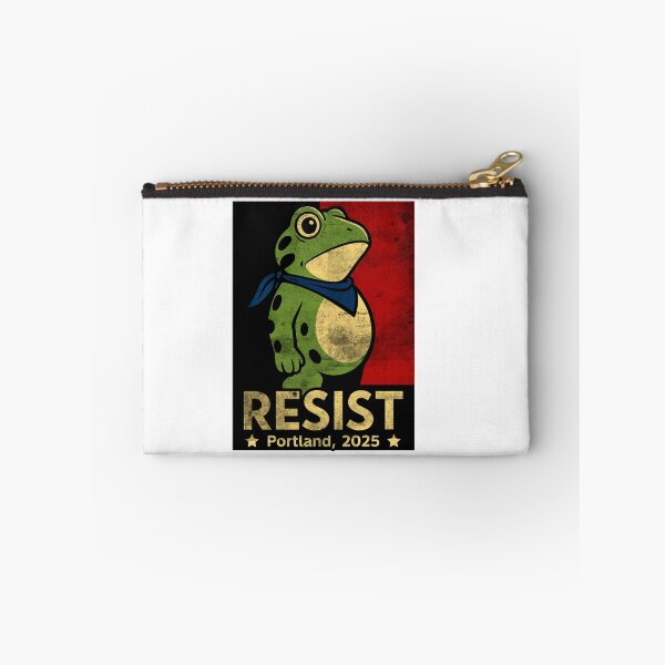 Item preview, Portland Frog Protest Resist 2025 Retro Funny Frog Art designed and sold by MirelaSorescu.