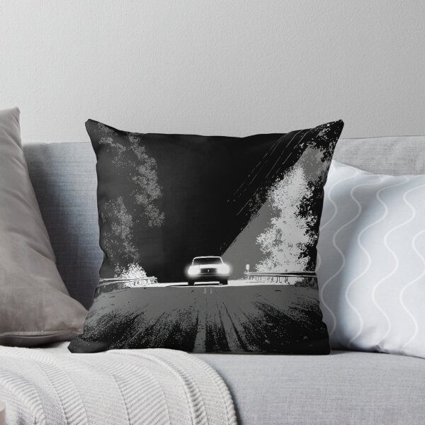 Item preview, Black Road – Car under spotlights, intense contrast and night atmosphere designed and sold by Pink & California.
