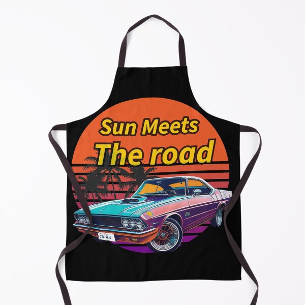 Item preview, Sun meets the Road - vintage sunset muscle car art designed and sold by Digidelico.