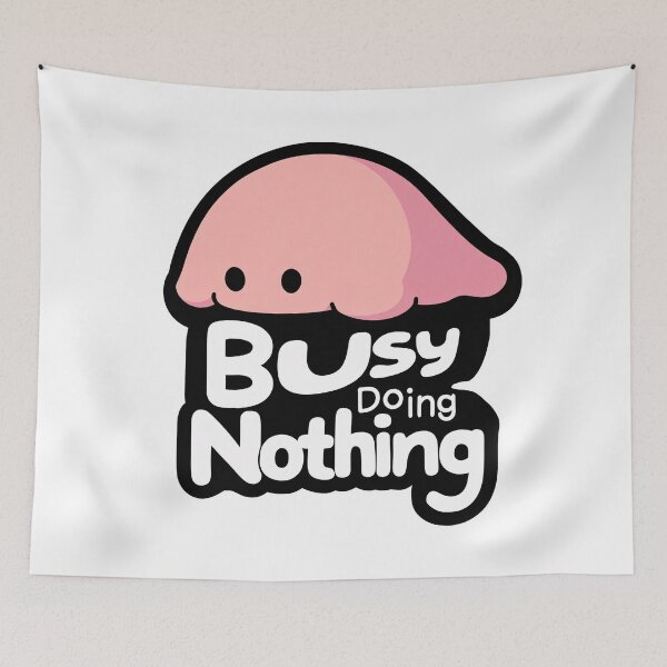 Item preview, Busy Doing Nothing – Cute Lazy Cartoon Design designed and sold by SleekLineSketches.