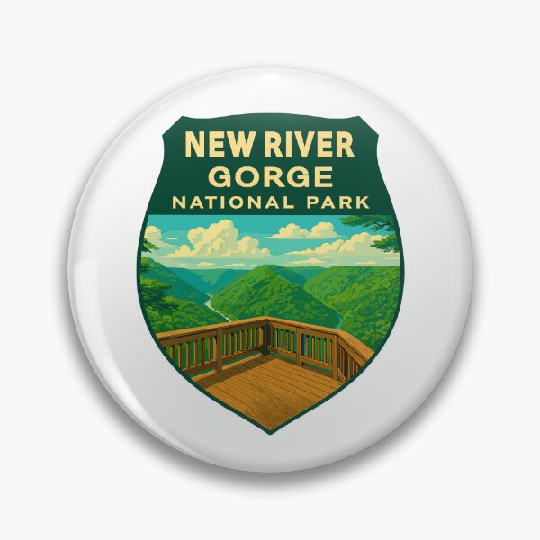 Item preview, New River Gorge National Park Retro Bridge Sticker designed and sold by Ismeal Von.