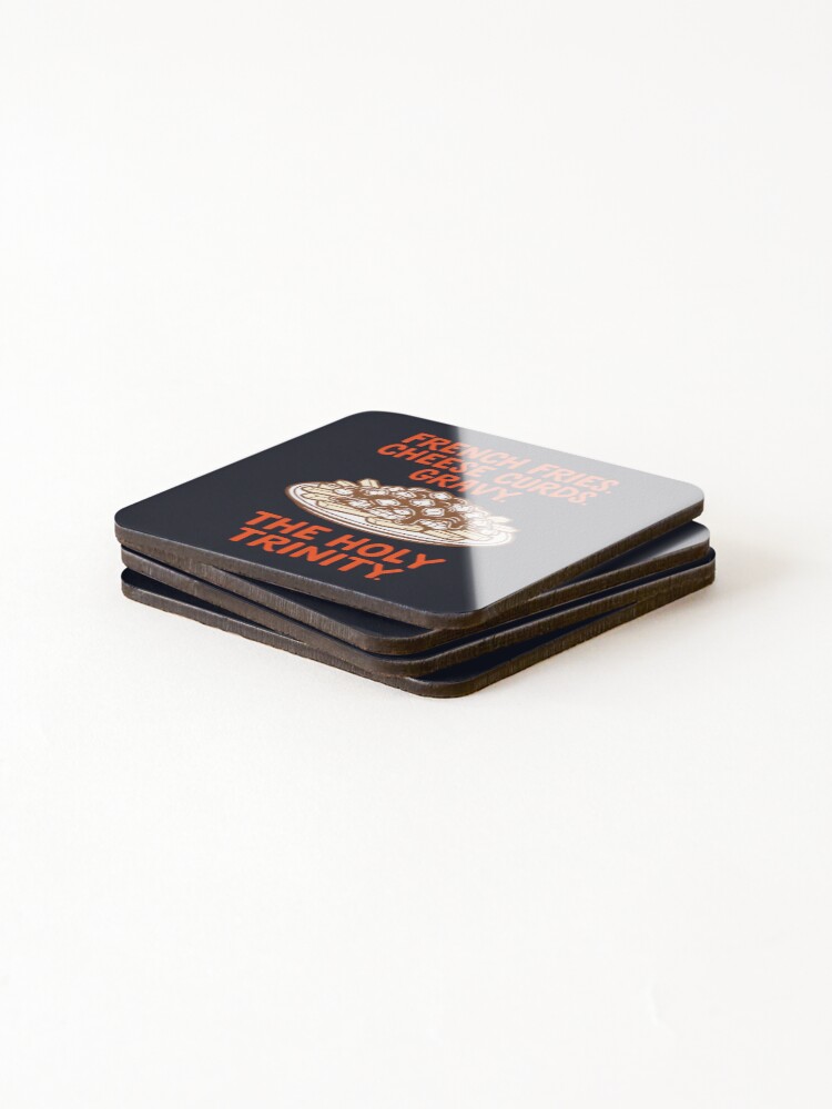 Thumbnail 4 of 5, Coasters (Set of 4), Poutine The Holy Trinity designed and sold by HowToCanadian.