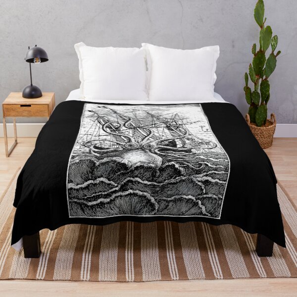 Item preview, Vintage Kraken Attacking Ship Illustration designed and sold by KaueLimaCosta.