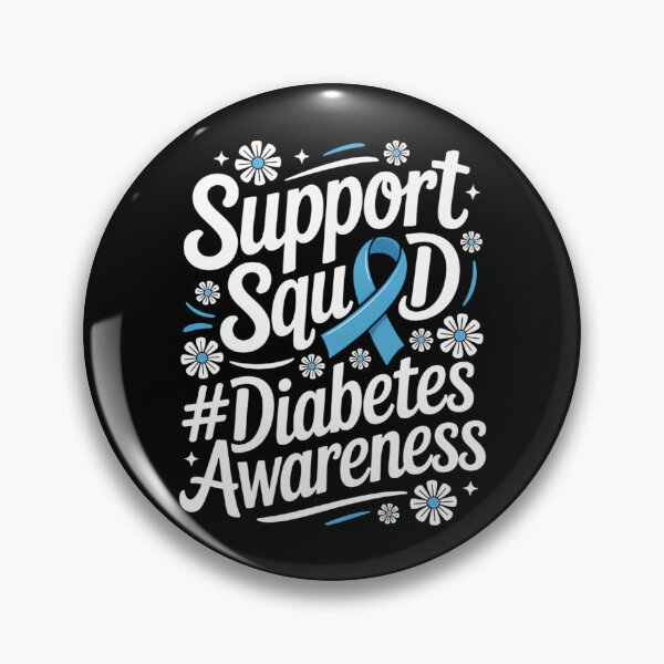 Artikelvorschau, Support Squad Blue Ribbon Diabetes Awareness Monat entworfen und verkauft von blueyeeti.