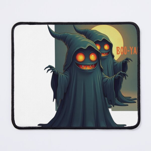 Item preview, BOO-YAH! Spooky Cute Ghosts under the Full Moon Funny Halloween Art for Cozy Autumn Nights designed and sold by SagasArt.
