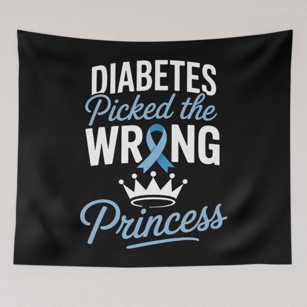 Item preview, T1D Awareness Diabetic Blue Ribbon Support designed and sold by blueyeeti.