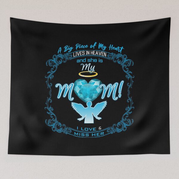 Item preview, A Big Piece of My Heart Lives in Heaven and She is My Mom designed and sold by The Soul Bee.