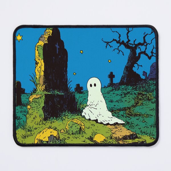 Item preview, Vintage White Ghost in Graveyard Alone designed and sold by GhostDigger.