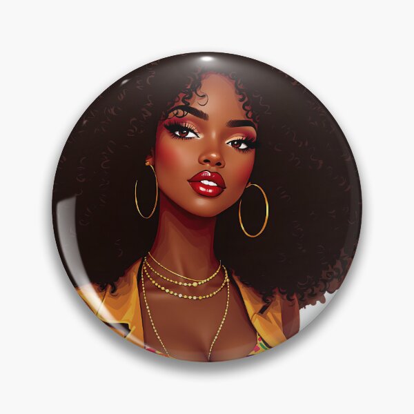 Item preview, Afro Black Woman Clipart, Curly Hair Fashion Illustration, Natural Hair Art designed and sold by MIMTI STUDIO.