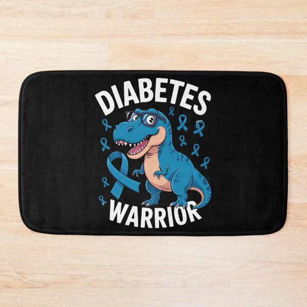 Item preview, T-Rex Dinosaur Blue Ribbon Type 1 Diabetes Awareness designed and sold by blueyeeti.