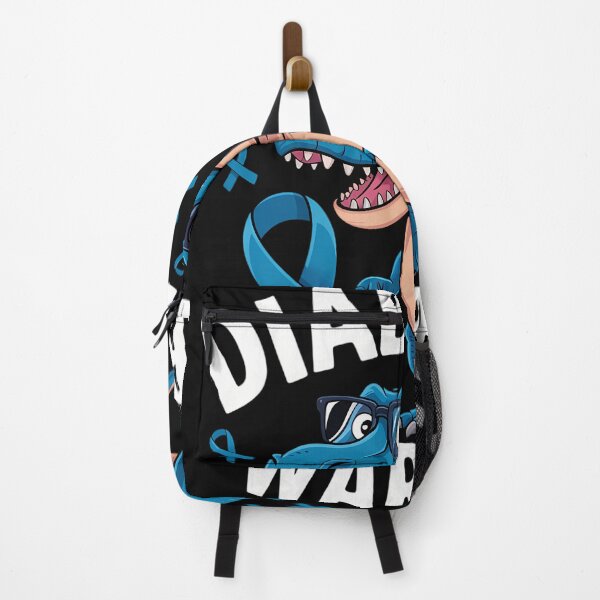 Item preview, T-Rex Dinosaur Blue Ribbon Type 1 Diabetes Awareness designed and sold by blueyeeti.