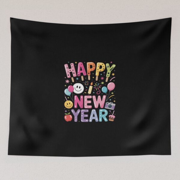 Item preview, Emoji Party Happy New Year designed and sold by sandrahofer-art.