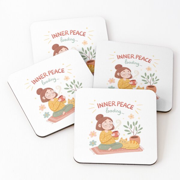 Item preview, Inner Peace Loading Meditation Yoga Art Print   designed and sold by asliberry.