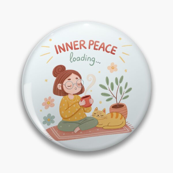 Item preview, Inner Peace Loading Meditation Yoga Art Print   designed and sold by asliberry.