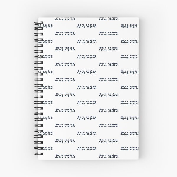 Item preview, Born analog, dying digital, a checkered inscription designed and sold by silent-violin.