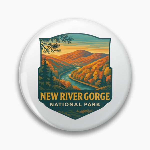 Item preview, New River Gorge National Park Retro Bridge Sticker designed and sold by Ismeal Von.