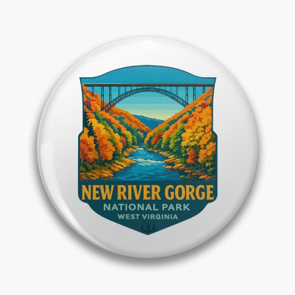 Item preview, New River Gorge National Park Retro Bridge Sticker designed and sold by Ismeal Von.