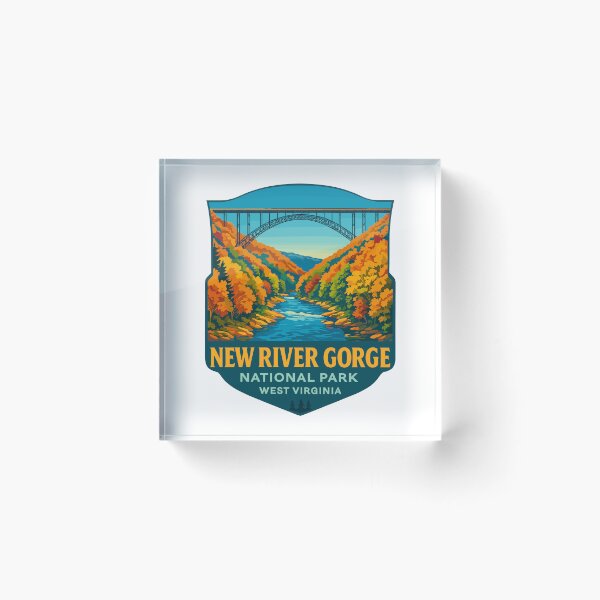 Item preview, New River Gorge National Park Retro Bridge Sticker designed and sold by Ismeal Von.
