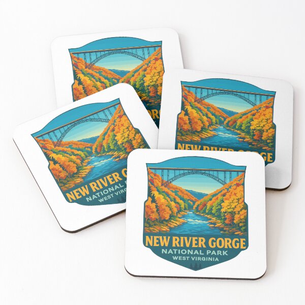 Item preview, New River Gorge National Park Retro Bridge Sticker designed and sold by Ismeal Von.