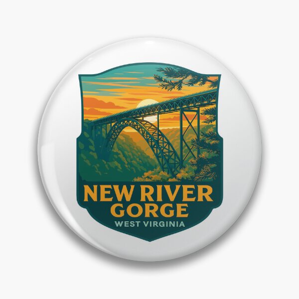 Item preview, New River Gorge National Park Retro Bridge Sticker designed and sold by Ismeal Von.