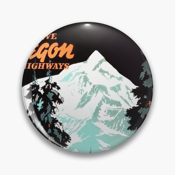 Item preview, Vintage Art Deco Travel Poster | Drive Oregon Highways | Troutdale Gateway to Columbia River Gorge | Mount Hood Adventure designed and sold by artofuniverse.