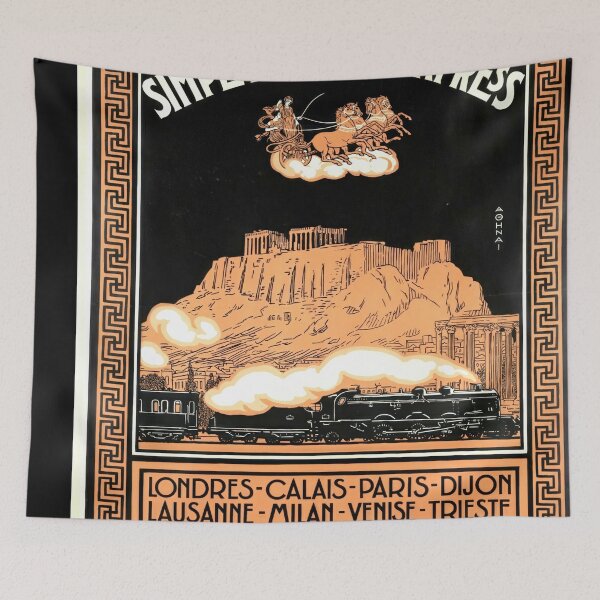 Item preview, Vintage Art Deco Travel Poster | Simplon-Orient-Express | 1926 Luxury Train Adventure & Cultural Journey designed and sold by artofuniverse.