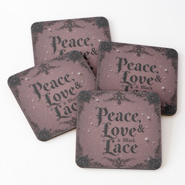 Item preview, Peace, Love & Black Lace designed and sold by InezPhotography.