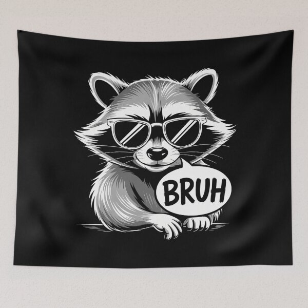 Item preview, BRUH Raccoon Funny Racoon Meme Slang designed and sold by CookWorldLaughs.