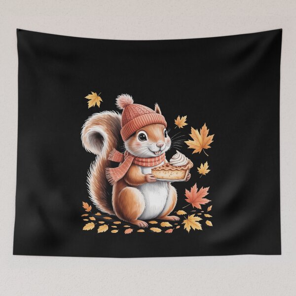 Item preview, Fall Squirrel Cute Animal  Lover Squirrel Coffee Lover Autumn Thanksgiving designed and sold by Moon-Ape.