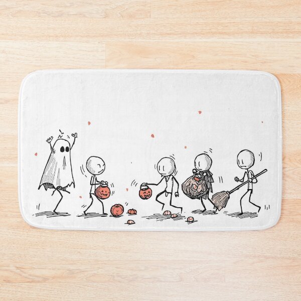 Item preview, Cute Halloween Stick Figure Friends – Trick or Treat Fun Art designed and sold by ArtivaNest.