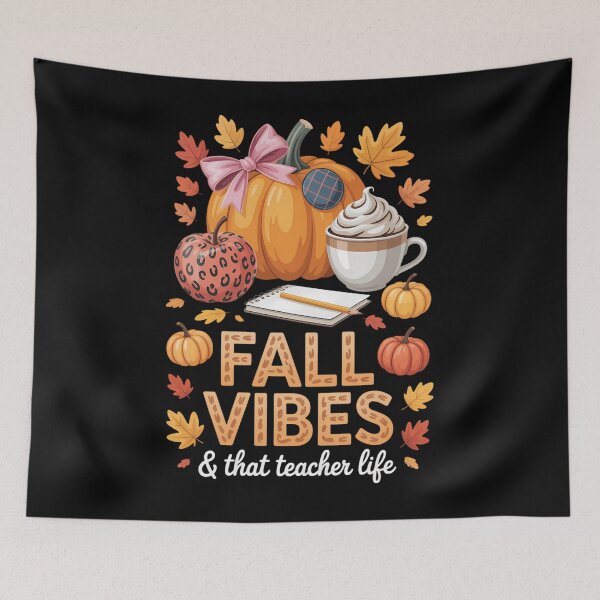 Item preview, Fall Vibes & That Teacher Life Pencil Pumpkin Thanksgiving designed and sold by Moon-Ape.