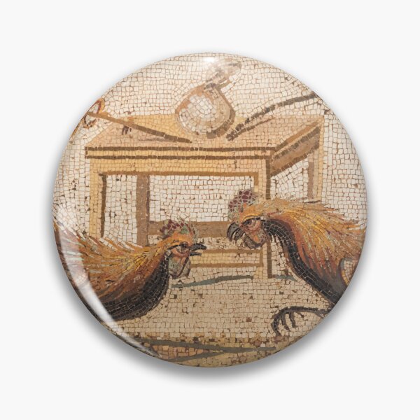 Item preview, Ancient Roman Mosaic of Cockfight from Pompeii at Naples Archaeological Museum designed and sold by Paolo Modena Photography    -   Fine Italian Art.
