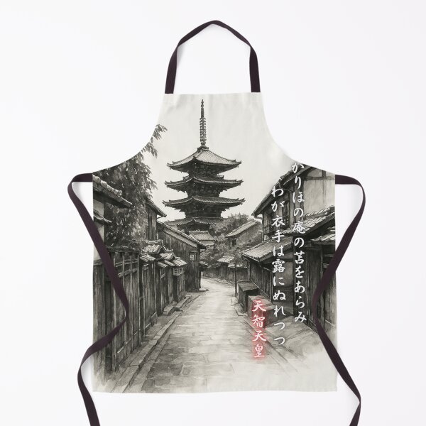 Item preview, Kyoto Pagoda with Ancient Poem Ink Art designed and sold by MINE Design-Works.