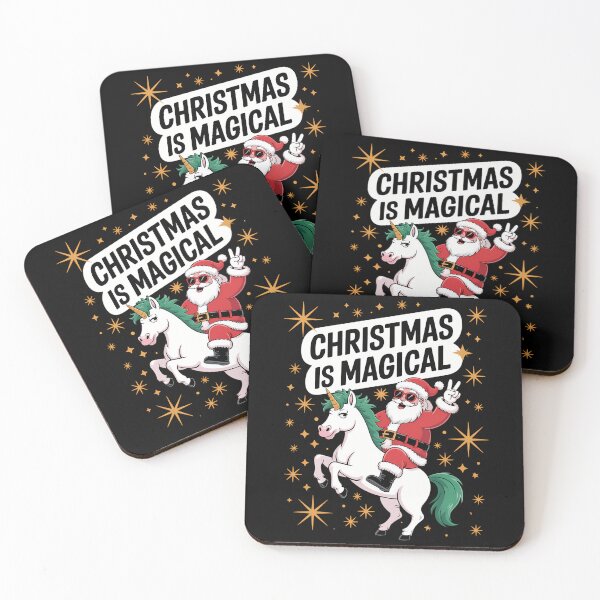 Item preview, Christmas Santa Unicorn Cute designed and sold by DoorwayThreads.