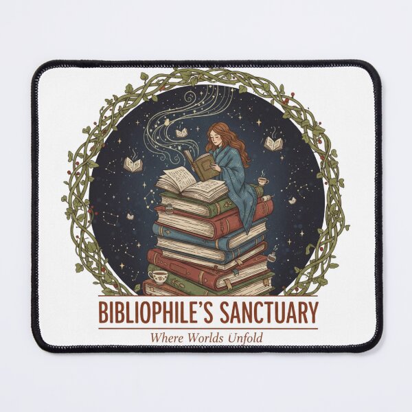 Item preview, Bibliophile's Sanctuary - Cozy Reading Book Lover Art Print & Gift designed and sold by Wear Sculpt.