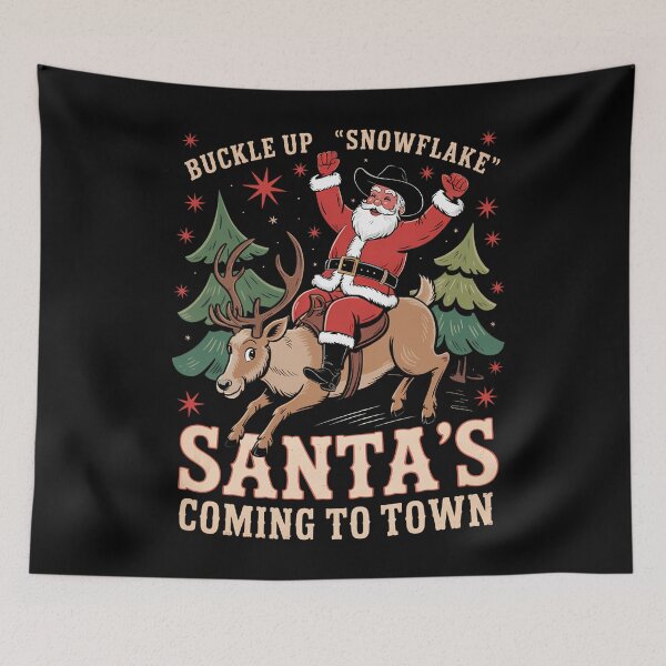 Item preview, Cowboy Santa Christmas Western Rodeo Holiday Xmas Season designed and sold by DoorwayThreads.