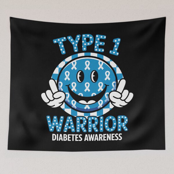 Item preview, Diabetes Awareness Ribbon T1D Support Squad designed and sold by DoorwayThreads.