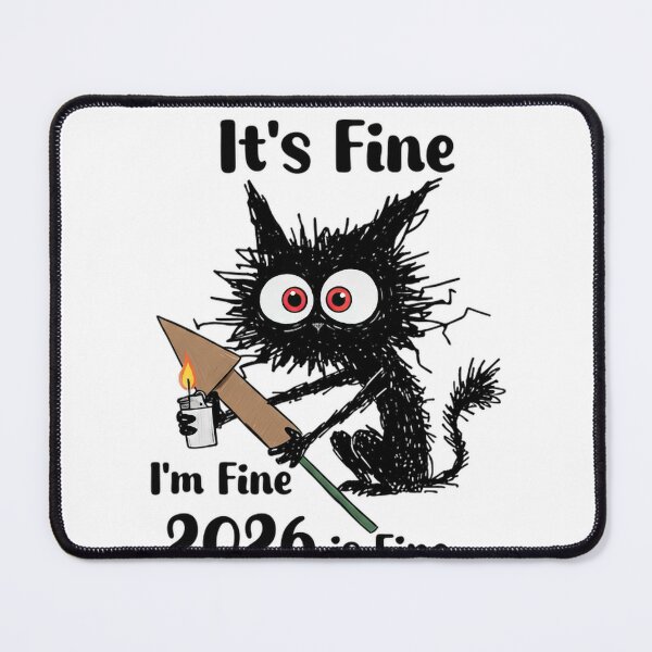 Item preview, Funny Cat 2026 Is Fine designed and sold by sandrahofer-art.