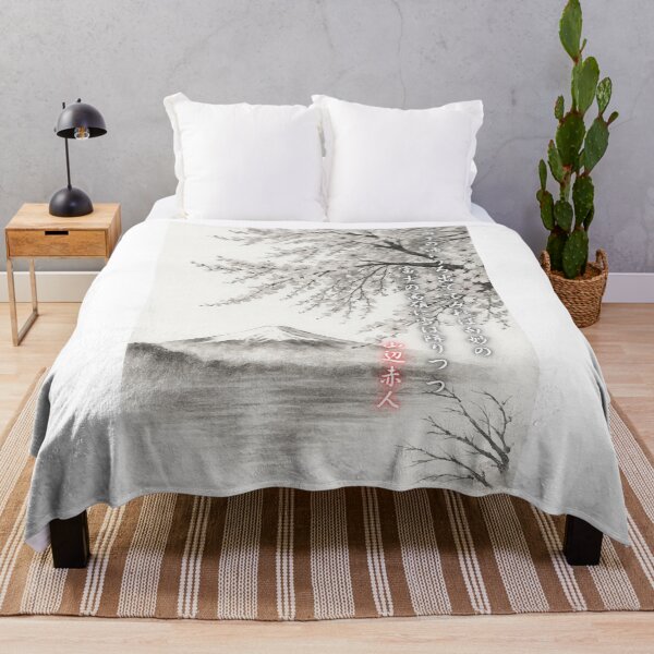 Item preview, Mount Fuji and Sakura with Ancient Poem designed and sold by MINE Design-Works.