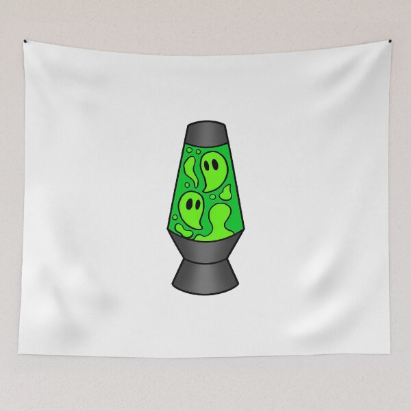 Item preview, Playful Cartoon Green Lava Lamp with Whimsical Ghosts designed and sold by RuweisVibes.