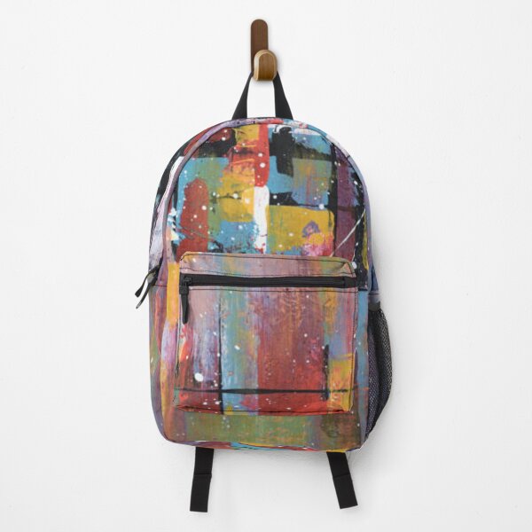 Item preview, Abstract multicolor painting wtih grunge texture on canvas. Artwork mix brush stroke, splash color and oil, acrylic paint element. Modern contemporary art for wallpaper designed and sold by MTShoppingLine.