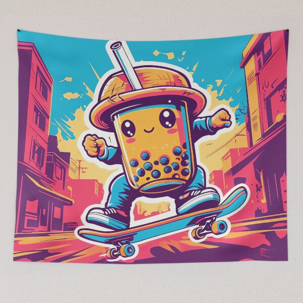 Item preview, Boba Boarder designed and sold by ONYX Pixee.