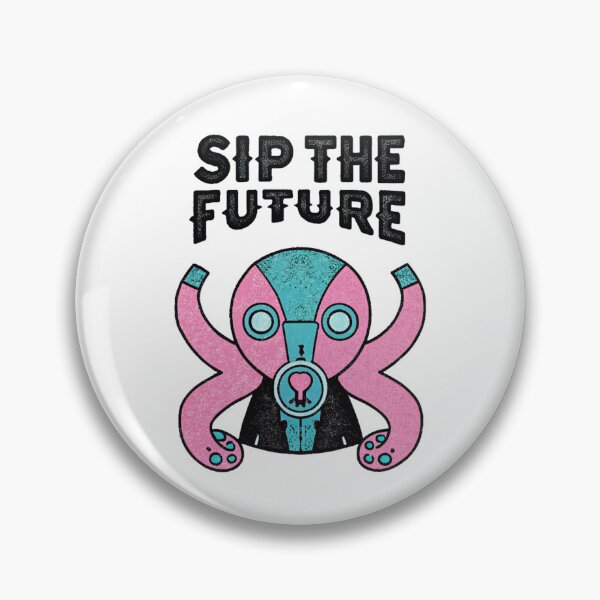 Item preview, Mirai o Nomu – Sip the Future Neon Octopus Art designed and sold by Alahchin Art.