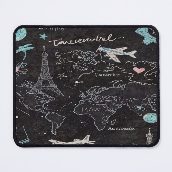 Item preview, World Map Travel Sketch designed and sold by NivyasArtistry.