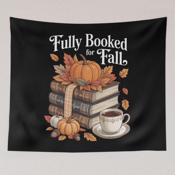Item preview, Fully Booked for Fall Books Pumpkin Autumn Thanksgiving designed and sold by Moon-Ape.