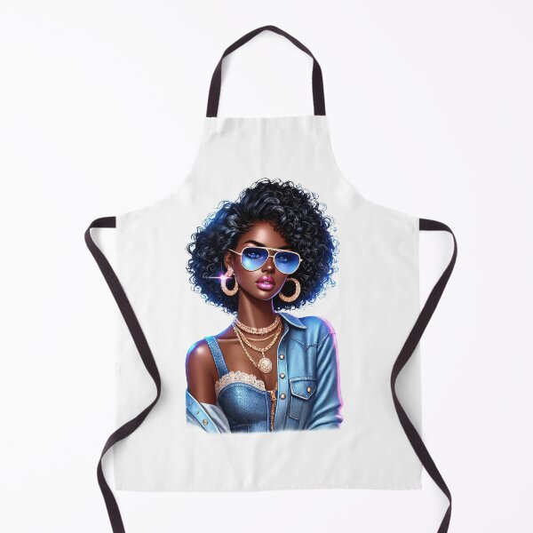 Item preview, Stylish Afro Queen in Blue Denim designed and sold by Lulunza.