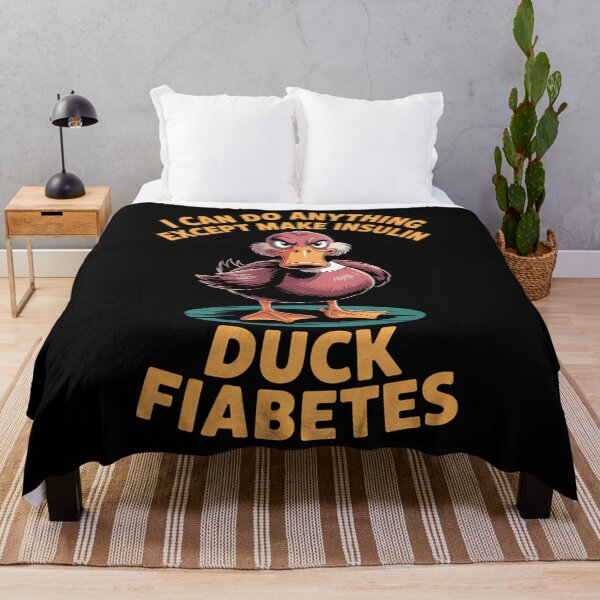 Item preview, Funny Duck Diabetes insulin joke designed and sold by WalshDrawnLaugh.
